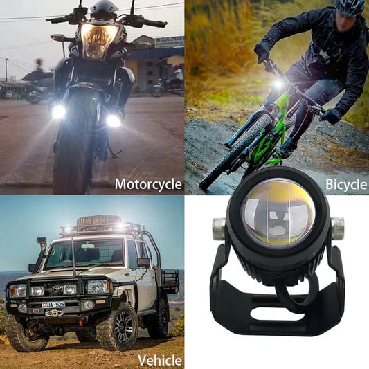2-Pack Mini LED Driving Lamps with Switch, Dual Color High Luminance Spotlight for Trucks